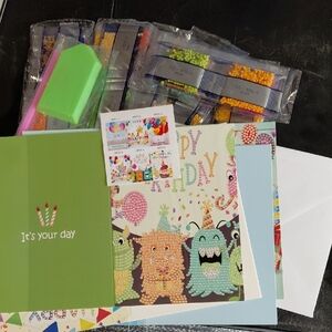 Colorful DIY Diamond Painting Birthday Card Kit